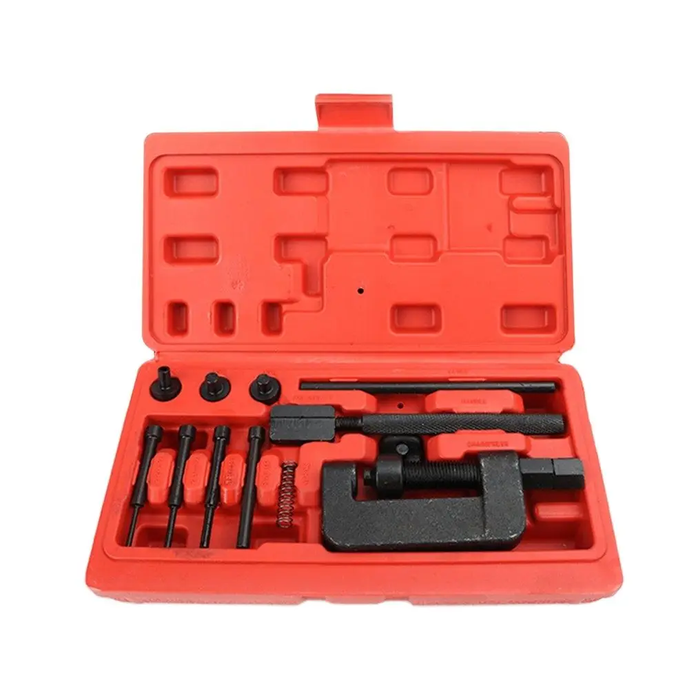 

12 Pcs/Set Motorcycle Bike Chain Breaker Link Splitter Riveter Riveting Repair Tool Set Remover Chain Tools Cutter