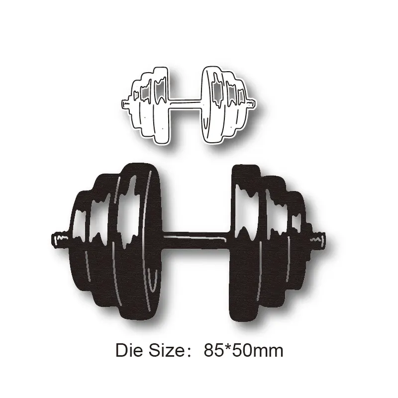 Металлические Вырубные штампы инструменты для фитнеса гантели Декор