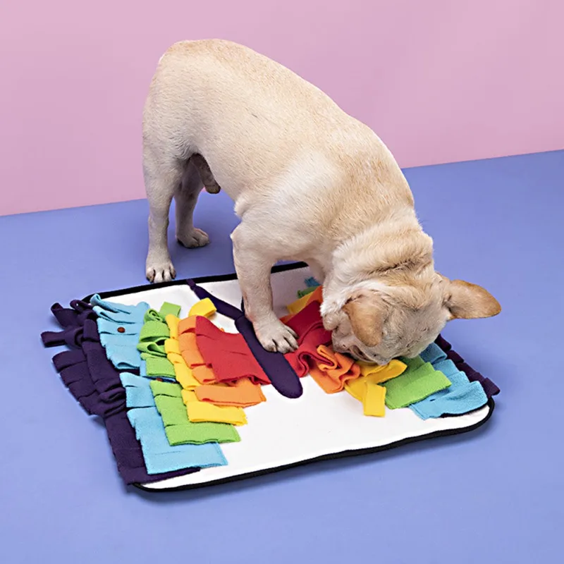 

Pet Snuffle Mat Colored Butterfly Dog Slow Feeding Pad Nosework Sniffing Bowl For Puppies Cats Dogs Smell Training Toy