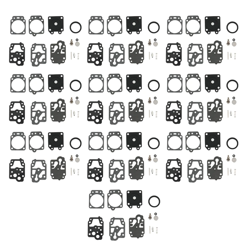 

10Pcs Carburetor Repair Rebuild Gasket Needle Kit For Walbro K20-WYJ Echo Husqvarna Toro Ryobi Honda Homelite Trimmer