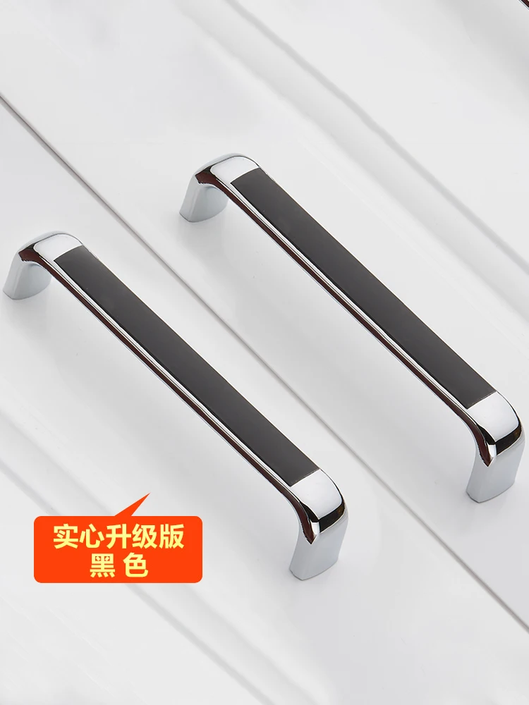 Дверные ручки полностью твердые современные простые из цинкового сплава темная