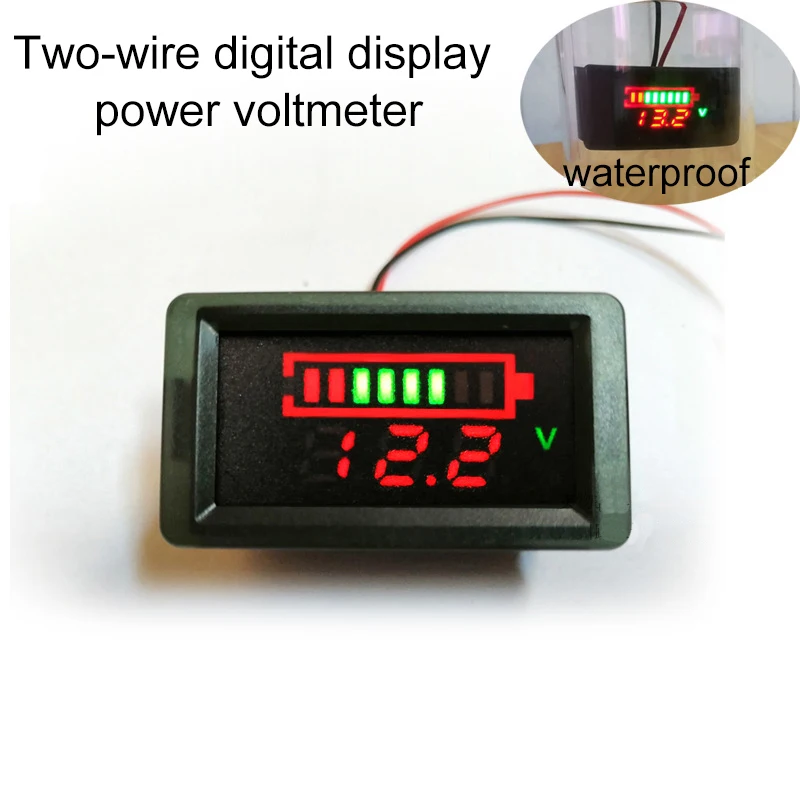

Two wire Digital Display Electric quantity voltmeter Electric vehicle electricity meter Battery Voltage Double Display Digit