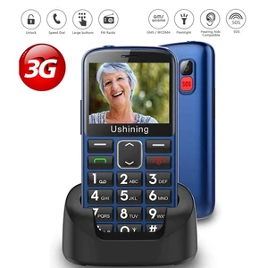 3g big button mobile phone for elderly senior mobile phone with sos emergency button hearing aid compatible and charging dock free global shipping