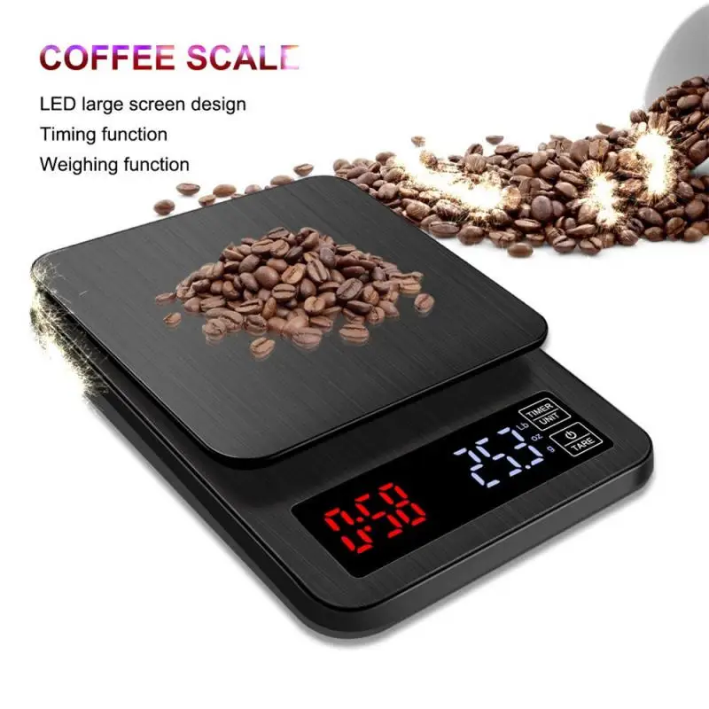 

Coffee Scales Kitchen Scales with Timer Precision Electronic Scales Smart Digital Scales Portable Household Food Scale 3KG/0.1g