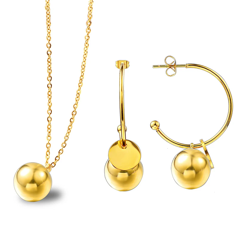 Ювелирный Комплект из колье и серёг нержавеющей стали|Ювелирные наборы| |