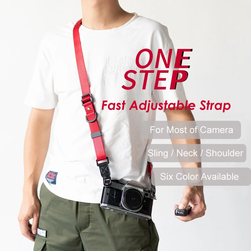Одношаговый быстро регулируемый ремень для камеры из нейлона и искусственной