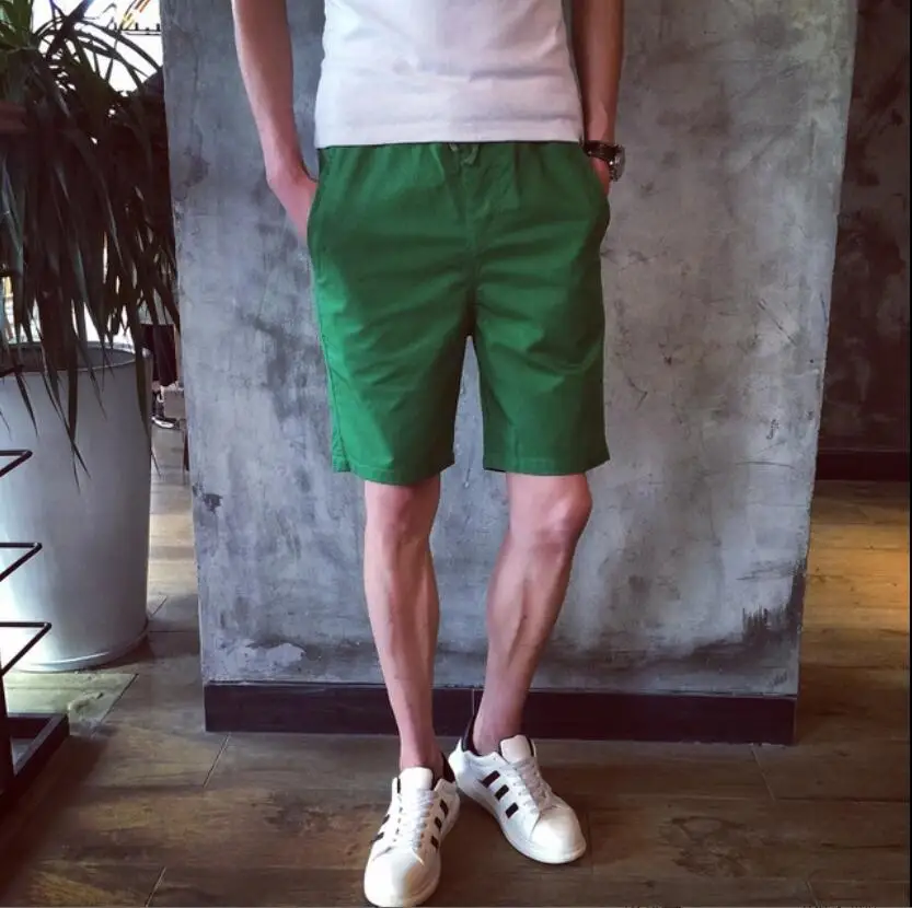 

2019 New CX122 Casual Solid Shorts Men Brand Fashion Shorts Male Knee Length Shorts Cotton Fitness Gyms Mens Short Pants