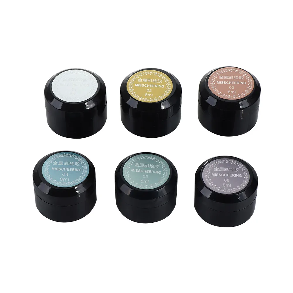 Гель для ногтей с металлическим эффектом розовое золото серебро УФ светодиодная