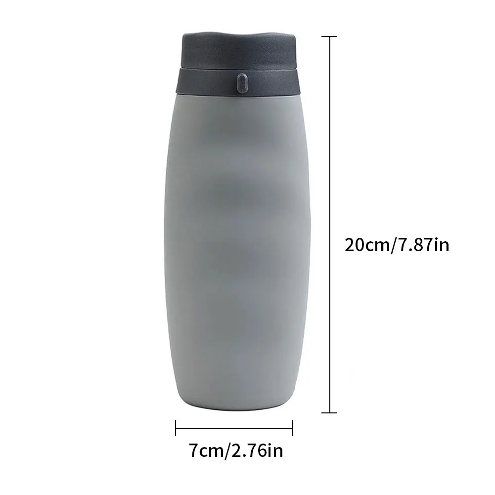 

Collapsible Water Bottle Outdoor Folding Compression Drink Bottle Silicone Fruit Juice Leak-Proof Outdoor Travel Camping Bottle