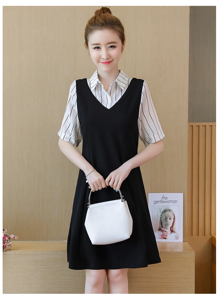 Осеннее платье с коротким рукавом для беременных женщин Одежда V-образным