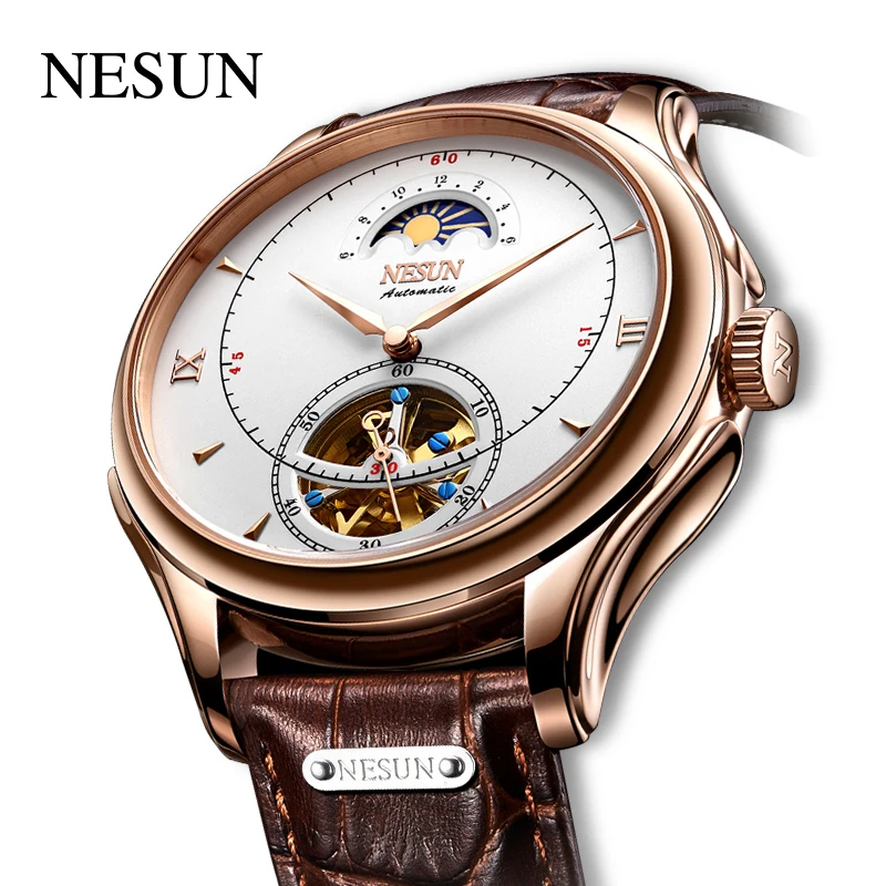 Часы наручные NESUN Мужские автоматические роскошные брендовые механические