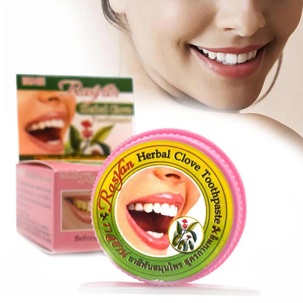 

5/25g Natural Herbal Clove Thailand Toothpaste Tooth Allergic Remove Tooth Paste Whitening Toothpaste Antibacterial Stain O0O4
