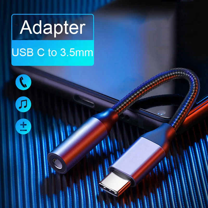

Oppselve Type C to 3.5mm Jack Earphone Cable For Huawei P40 P30 Samsung S20 S10 USB Type-C 3.5 AUX Headphones Earphones Adapter
