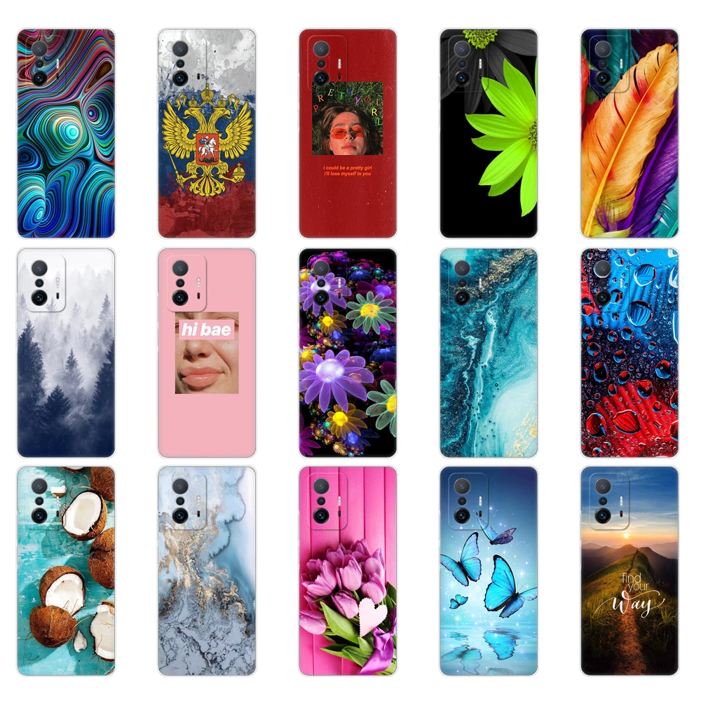 For Xiaomi 11T Case For Xiaomi 11T Pro Soft Case Silicon Phone Back Cover For Xiaomi11T mi 11 T 11TPro coque 6.67inch bumper TPU