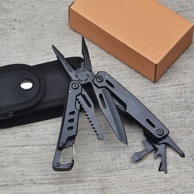 

12 in 1 Multi Plier Folding Plier Wire Stripper Outdoor Camping Multitool Pocket Mini Portable Survival Knife