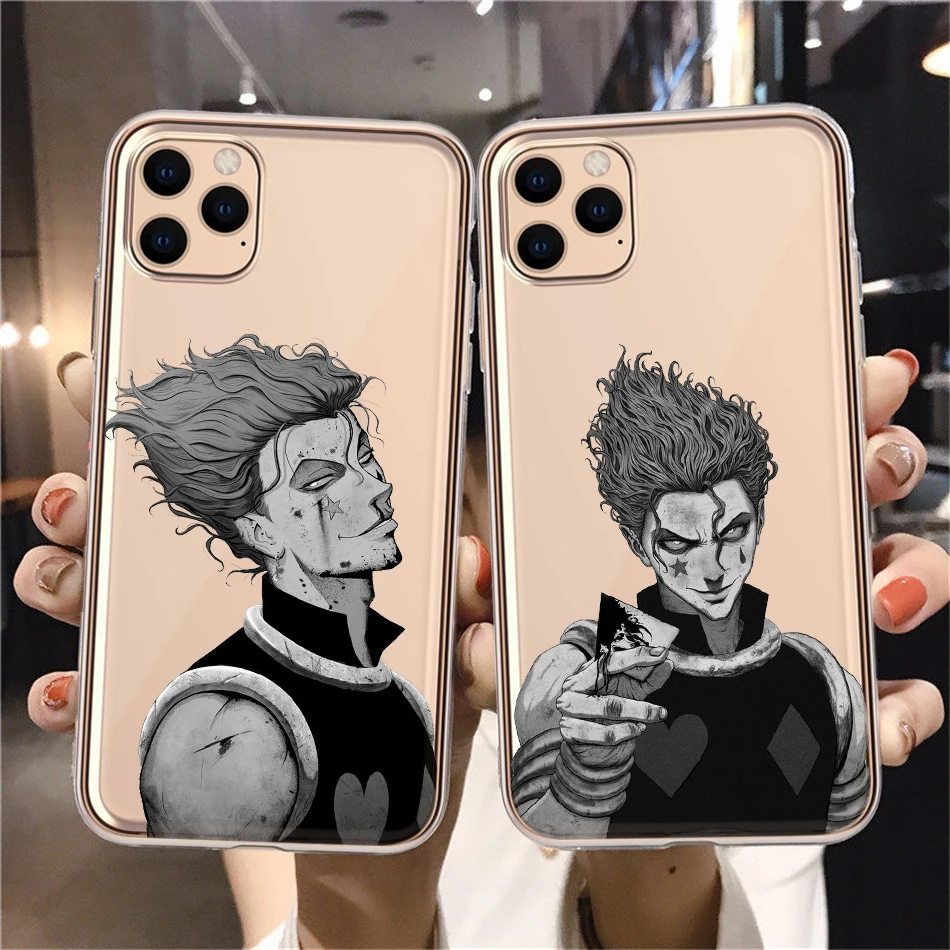 Милая силиконовая телефонная крышка Cute Hunter X Hisoka для iPhone XS Xr 11 12 Mini Pro MAX 7 6 8 Plus Японский аниме эстетическая обложка манги.