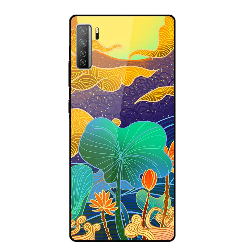 

Tempered Glass Case For Huawei P40 Lite 5G P40 Pro Silicone Bumper Protective Back Cover For Huawei Mate 40 40 Pro Phone Cases