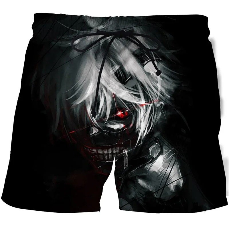 

2021 Tokyo Ghoul Funny 3D Print Shorts Factory Direct anime harajuku Men's Beach Shorts Pants Fitness Quick-drying Men clothing