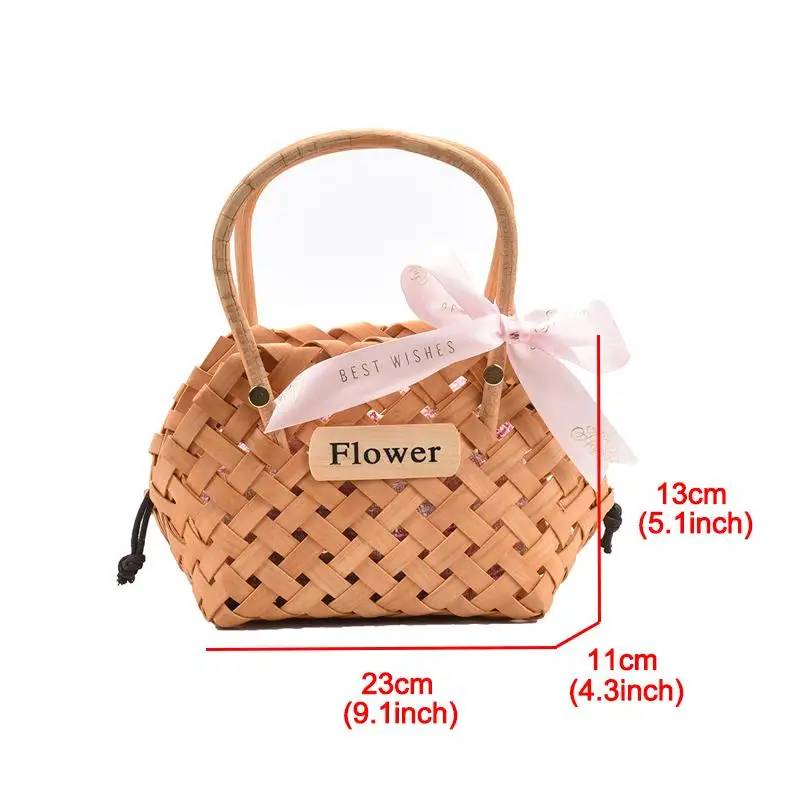

Designer Hollow Out Basket Rattan Bags Women Handbag Wicker Woven Straw Bags Ribbon Bow Summer Beach Women's Bag Clutch Purse