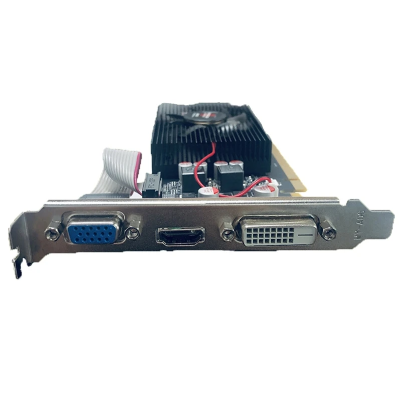 Gaming Graphic Card for ATI R7 350 2GB/4GB DDR5 128 Bit PCIE 3.0 HDMI-Compatible/VGA/DVI Interface w/ Single Cooling Fan AXFY