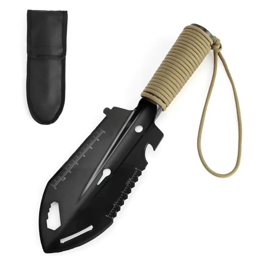 

Titanium Alloy Outdoor Camping Shovel Multi-use Backpacking Trowel Ruler Flat Screwdriver Hexagon Wrench for Hiking