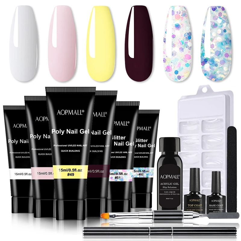 

Гель-лак для наращивания ногтей, 6 цветов, 12 шт.