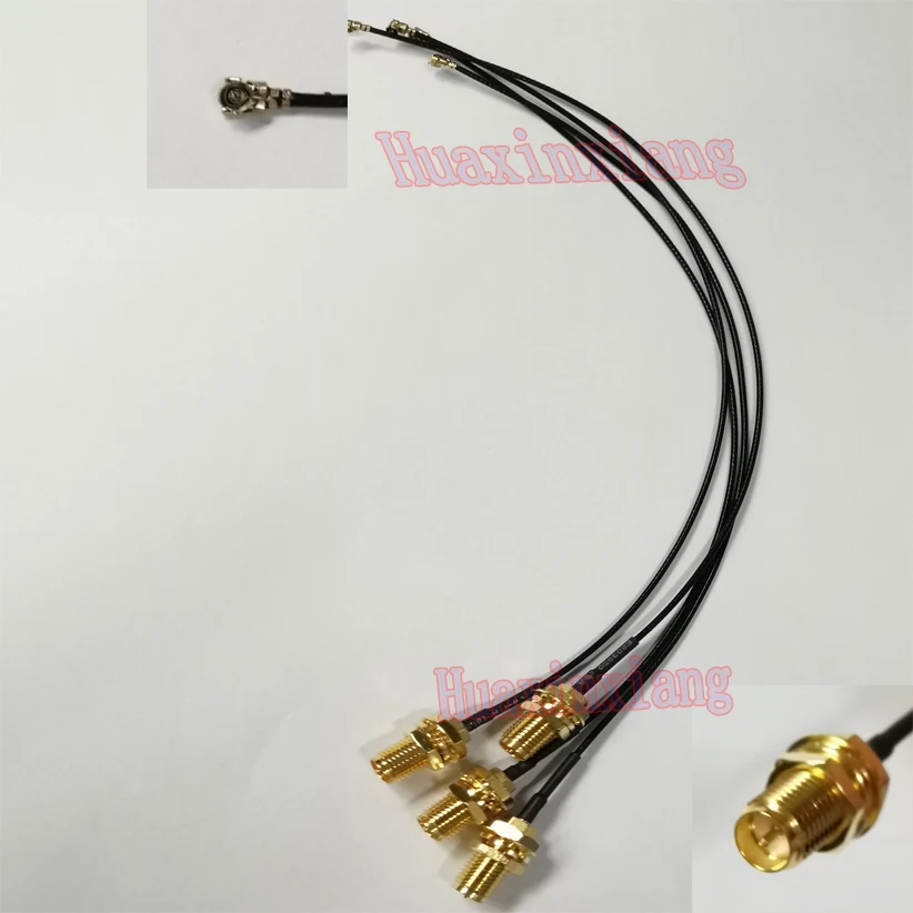 5 шт./лот RP SMA K гнездо к uFL/IPX/IPEX Разъем RF коаксиальный удлинитель Кабель 1 13 мм