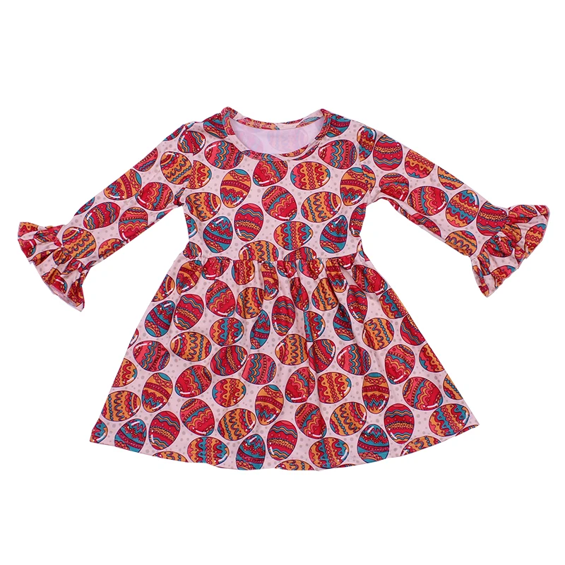 2020 г. Весенняя детская одежда из бутика пасхальное платье с оборками для