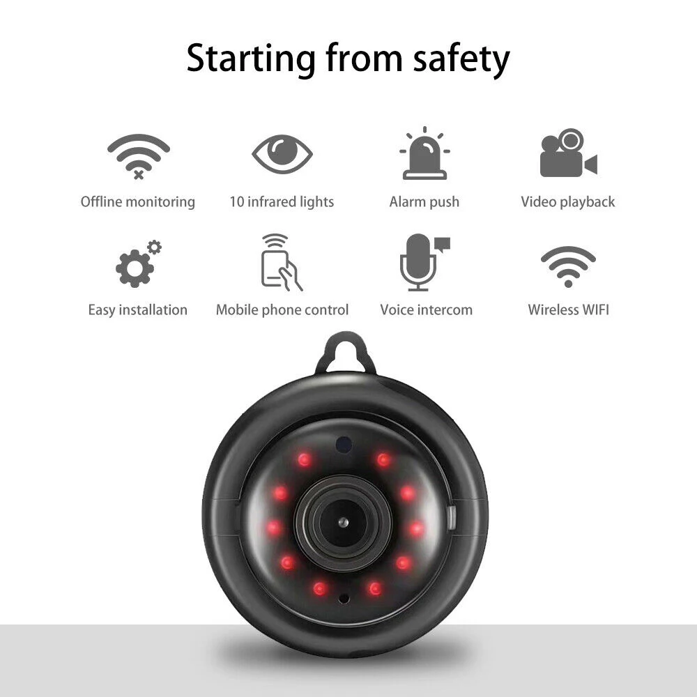 Мини камера беспроводная Wi Fi IP безопасности видеокамера HD 1080P DV DVR инфракрасное