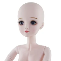 new 60cm bjd doll toys 3d eyes diy bald head naked nude 21 jointed body female doll bareheaded dolls toy for girls