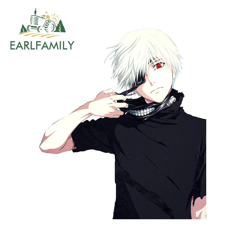 

EARLFAMILY 13cm x 11.4cm For Tokyo Ghoul Funny Car Stickers Vinyl Car Wrap Decal Waterproof Motorcycle Personality Decoration