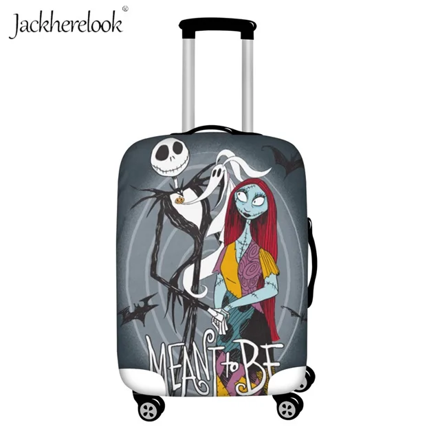 Jackherelook защитный чехол для багажа Кошмар перед Рождеством Дорожный чемодан Пыленепроницаемый Чехол эластичная Сумка На Колесиках лист - Цвет: HMM1166