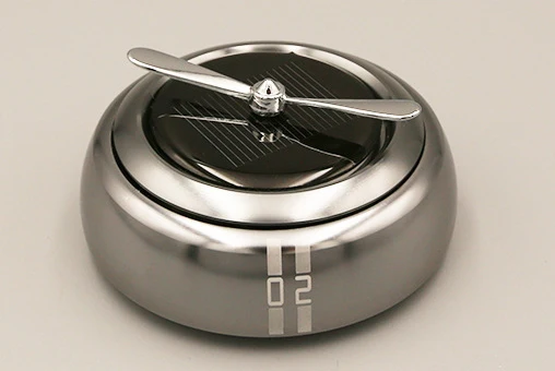 Solar Rotated Car Air Freshener Perfume Aroma Diffuser Automobiles Interior Fragrance Smell Air Purifier Ornaments Accessories - Название цвета: Alloy Silver