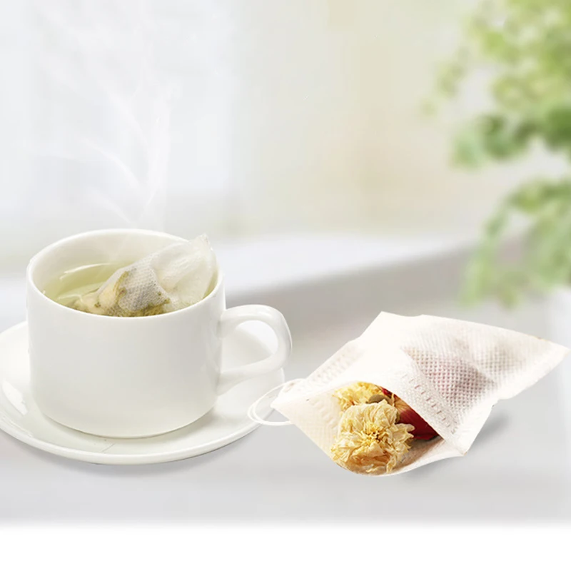 Disposable tea filter bag high temperature resistant bulk string sealed natural material suitable for and coffee | Дом и сад