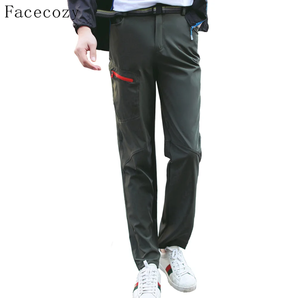 

Facecozy Men&Women Summer Outdoor Hiking Quick-Dry Pants Breathable Solid Slim Trousers Climbing Fishing Outdoor Sports