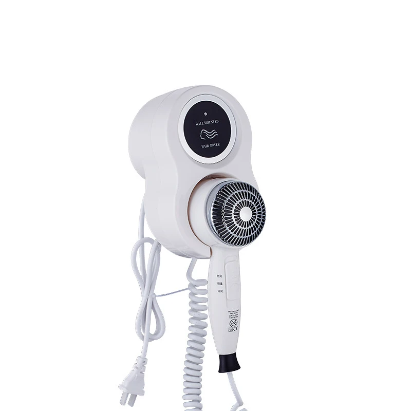 TSMOUNTAIN Hot and cold wind air blowers hotels 1600W hair drier for household and bathroom wall mounted hair dryer - Цвет: White