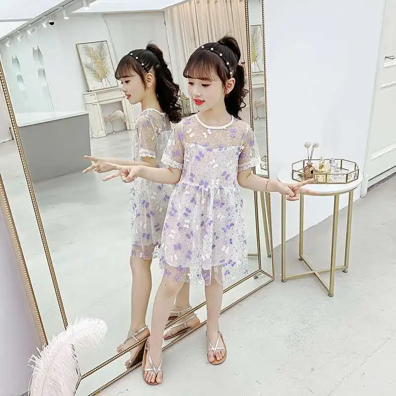 

Girls Dresses New Arrival 2021 Summer Children's Clothing Elegant Chiffon Princess Prom Dress Flower Girl Dresses 10 To 12 Years