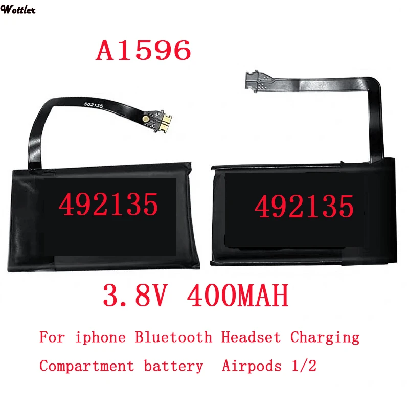 

A1596 настоящий аккумулятор 400 мАч для Airpods 1 2 беспроводной зарядный бокс чехол аккумулятор A1596 020-00098