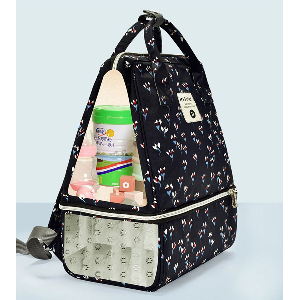 Вместительная сумка для мам рюкзак подгузников аксессуары влажная