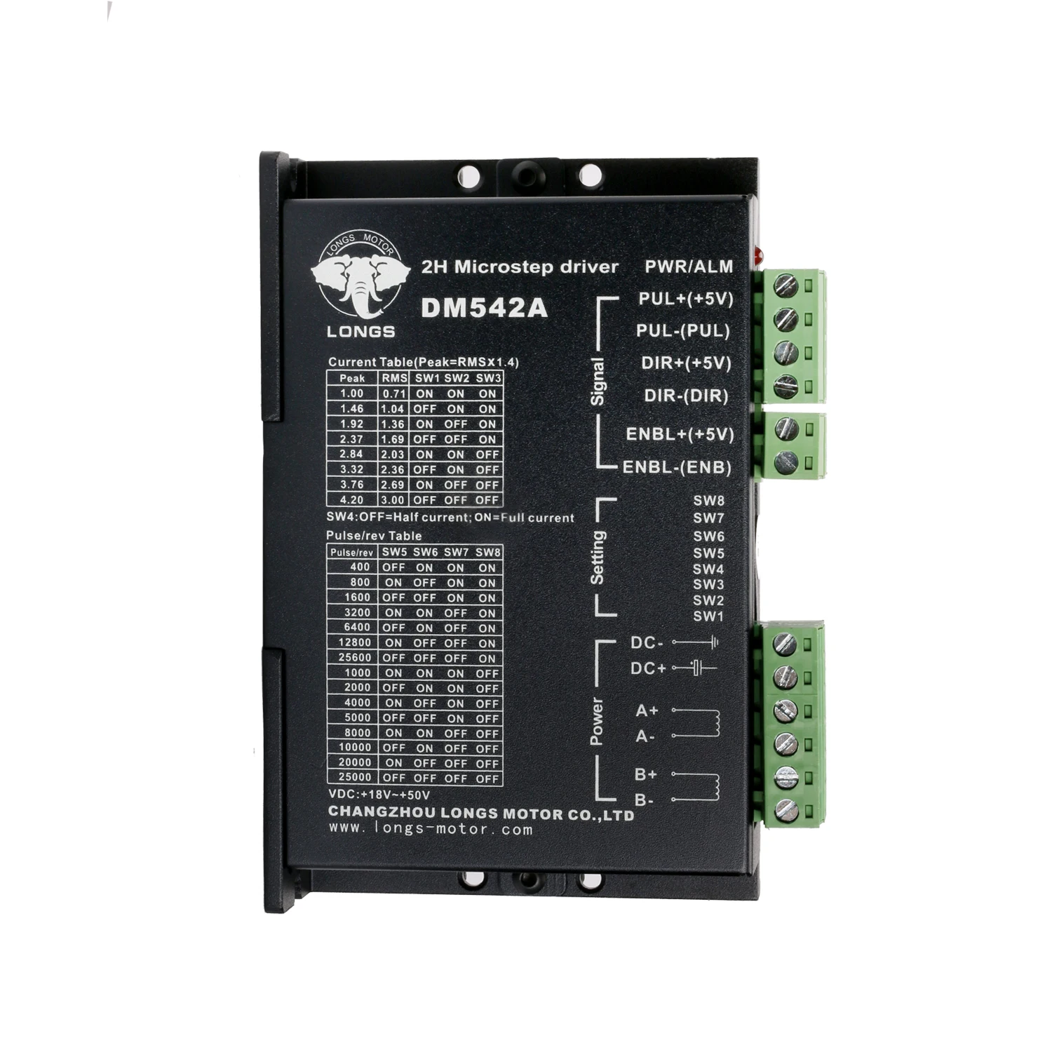 3-осевой Драйвер шагового двигателя DM542A peak4.2A 128 micsteps для Nema 17 23 и поломки DB25 LONGS |