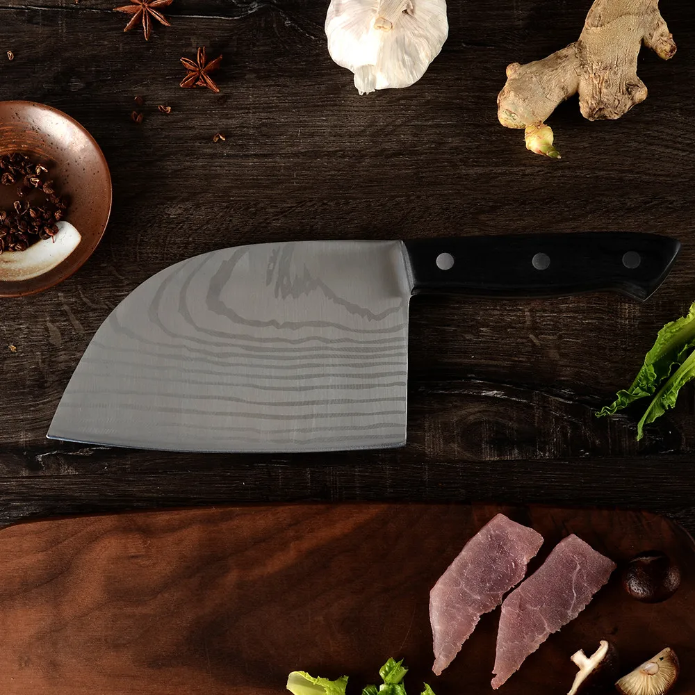 7cr17 нож шеф повара из нержавеющей стали китайский мясник уличный портативный