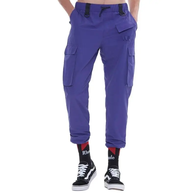 Men's overalls hip hop Street casual pocket pants