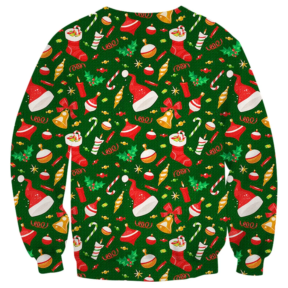 

Christmas sweater Christmas dog costume Round neck sweater Santa Claus pattern Round neck sweater suitable for both boy and girl