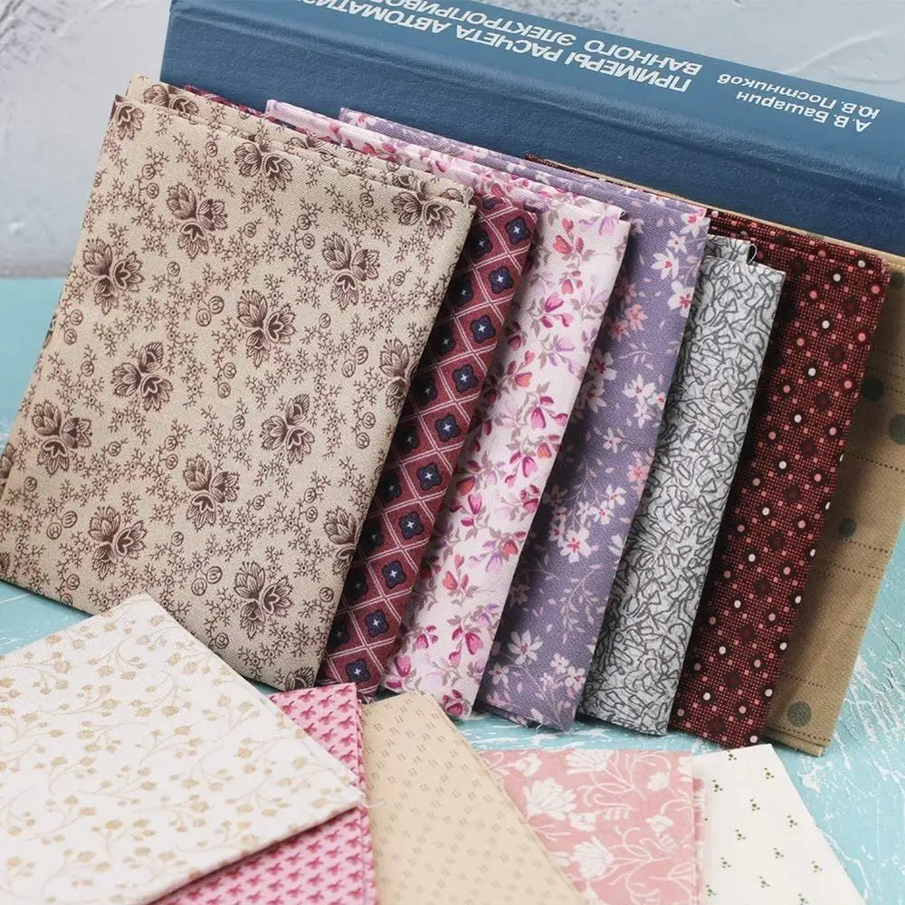 

Dailylike 12 Pcs 26x45cm Floral Fabric Printed Cotton Quilting Patchwork Precut Quilting Sewing Patchwork + Sewing Ruler