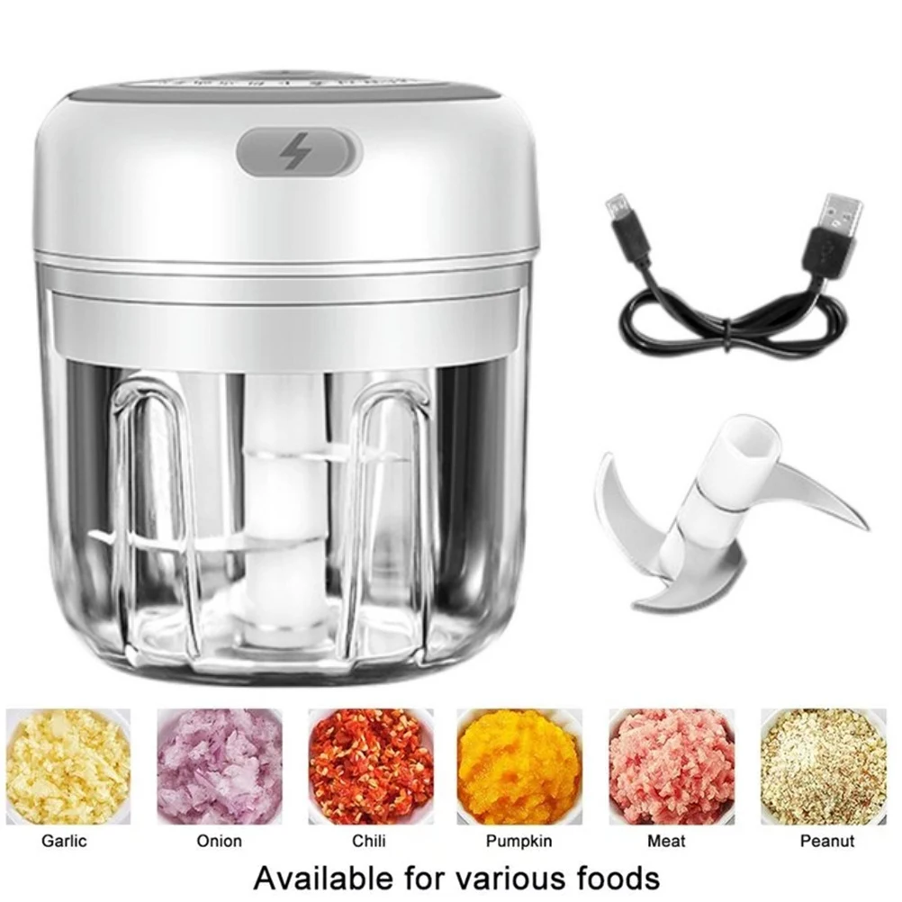 

Wireless Electric Garlic Machine Mini Food Garlic Vegetable Chopper Grinder Crusher Press for Meat Fruit Onion kitchen tools