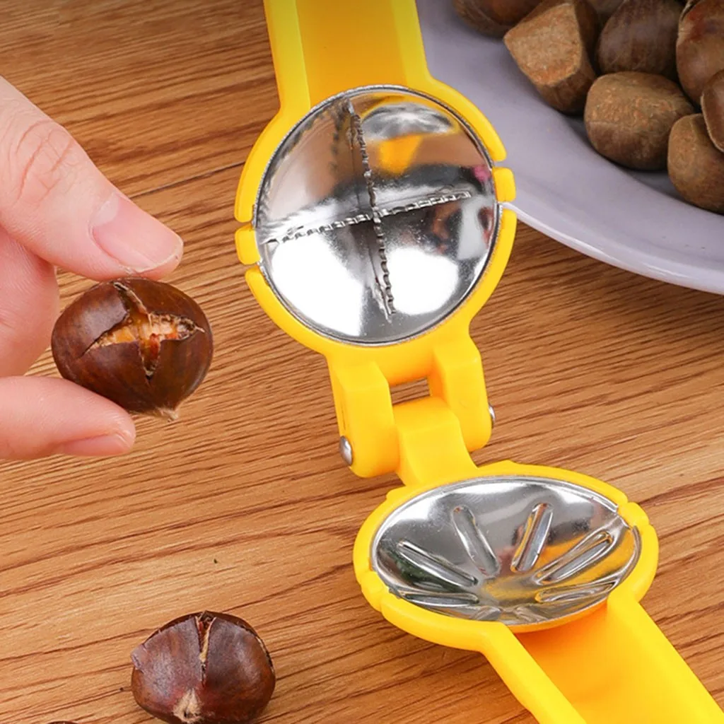 Новые творческие Пластик Нержавеющая сталь грецкого ореха клип каштан нож с