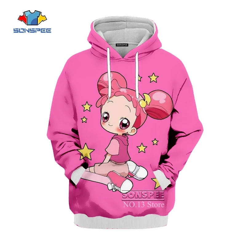

SONSPEE Ojamajo Doremi Harajuku Men Women Unisex 3D Clothes Hooded Hoodies Plus size 7XL Cap Hoody Sweatshirt jumper Cartoon ins