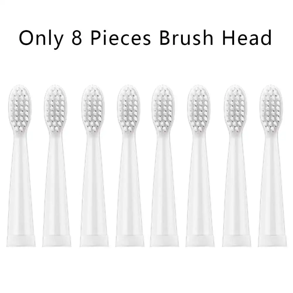 Only 8 Heads White Умная Ультразвуковая электрическая зубная щетка, перезаряжаемая зубная щетка, Зубное вычисление, домашнее портативное средство для удаления пятен, зубные щетки - Цвет: Only 8 Heads White