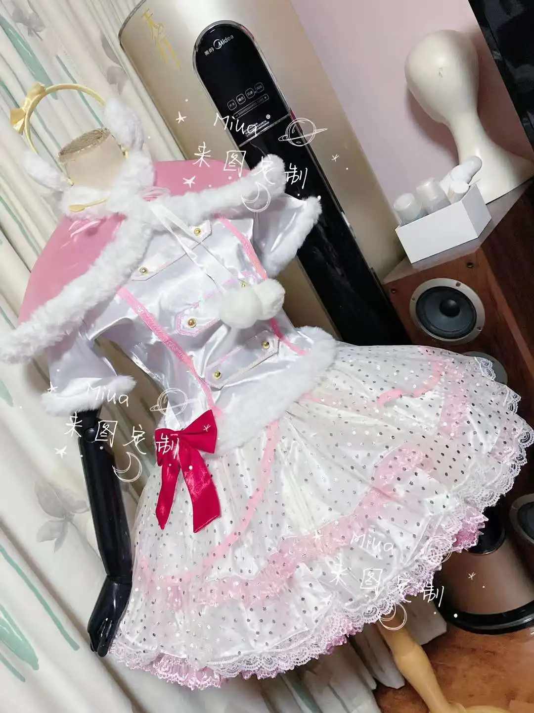

[Customized] Anime! Lovelive Koizumi Hanayo Snow Halation Stage Sweet Performance Uniform Cosplay Costume Party Outfit Women NEW