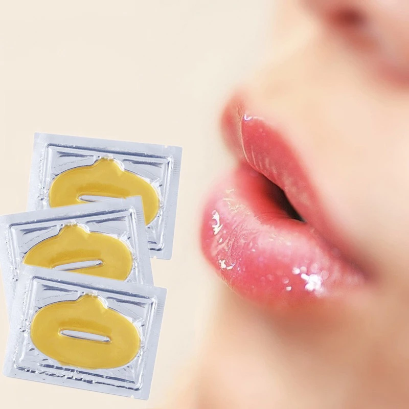 

5/1pcs Gold Collagen Crystal Lip Mask Lip Care Gel Mask Moisturizing Hydrating Repair Remove Lines Blemishes Fuller Lip Care